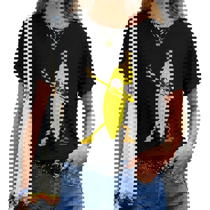 Dabbing バナナ ハワイアン トロピカル フルーツ好き 男性 女性 キッズ レディースTシャツ