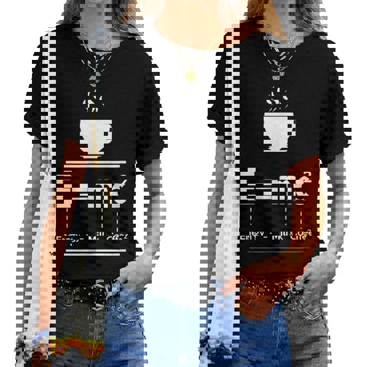 EMc2 Means Energy Milk X Coffee2 レディースTシャツ