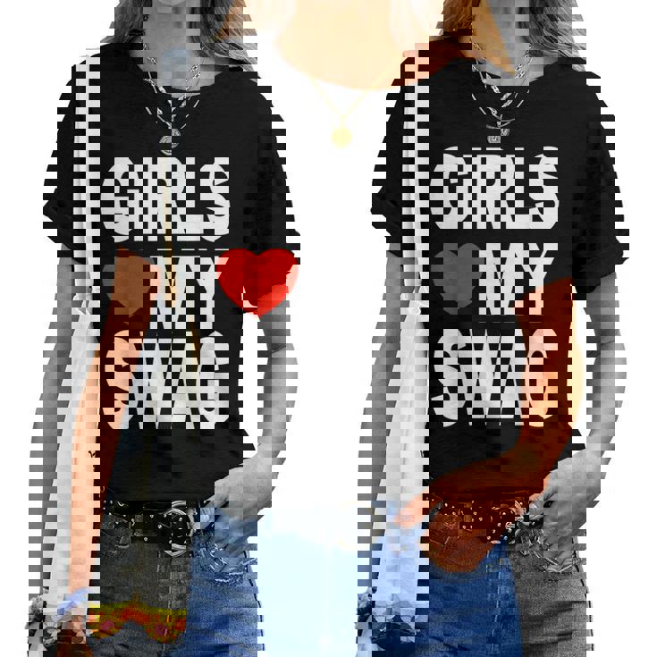 Girls Love Mywag シャツ おもしろい言葉 ガールズ Love Mywag レディースTシャツ