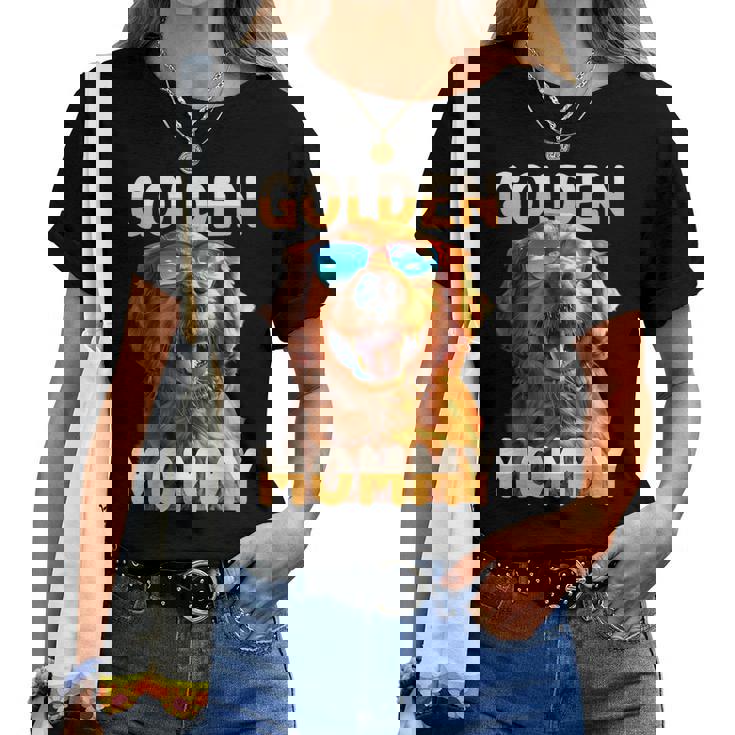 Golden Mommyゴールデン・ママ 母の日 ゴールデンレトリバー・ママ レディースTシャツ