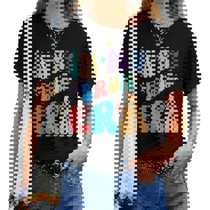 Groovy Cute Bruh メンズ レディース キッズ 面白い 兄弟 兄弟 レディースTシャツ