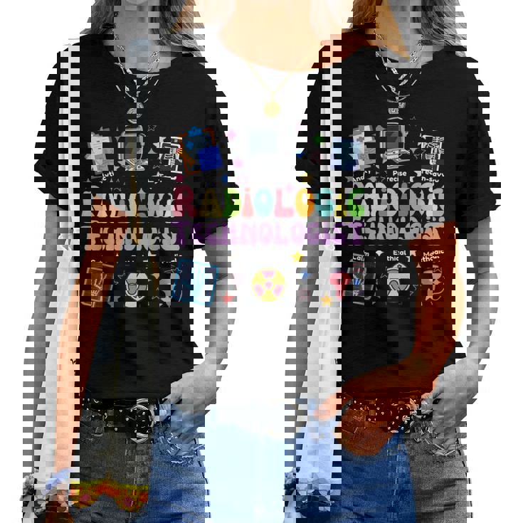 Groovy 放射線技師アート メンズ レディース X線技術 レディースTシャツ