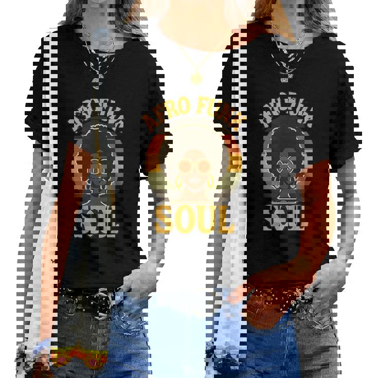 Groovyoul リバイバル レトロ ヴィンテージ 70年代 ファンク アフロ ソウル レディースTシャツ