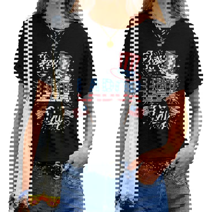 Happy Labor Day Patriotic Union Workers Usa Flag Women Women T-shirt