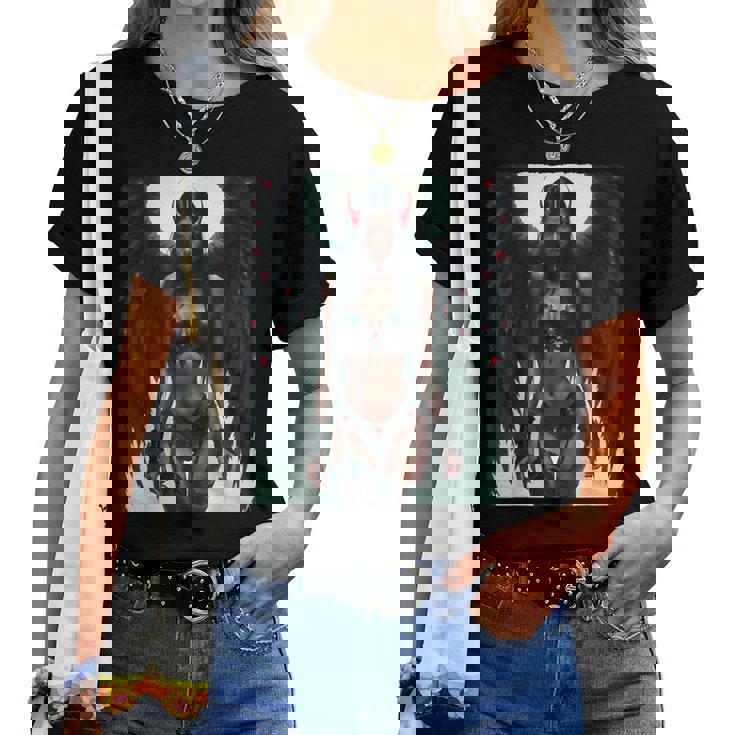 Hot Girl On 男性用 堕天使バトルレディ レディースTシャツ