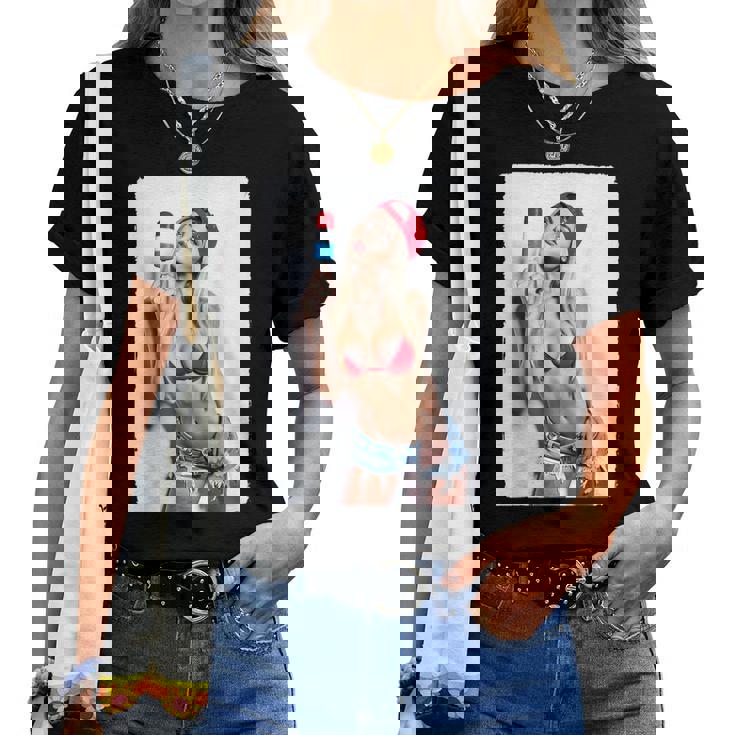 Hot Girl On 男性用 セクシー アイス ポップ ピンナップ 3 グランジ レディースTシャツ
