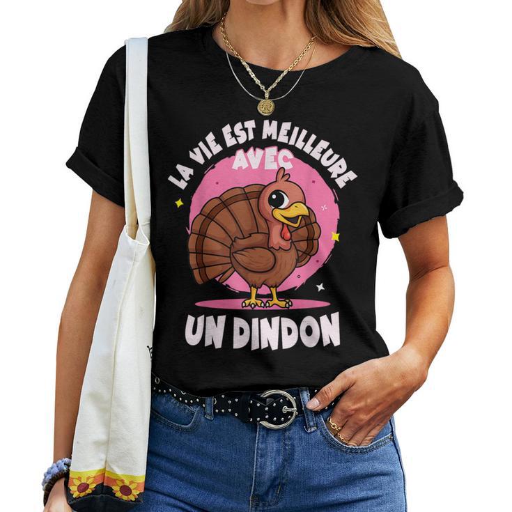 Idée Dindon Enfant Filleie Avec Un Dindon T-shirt femme