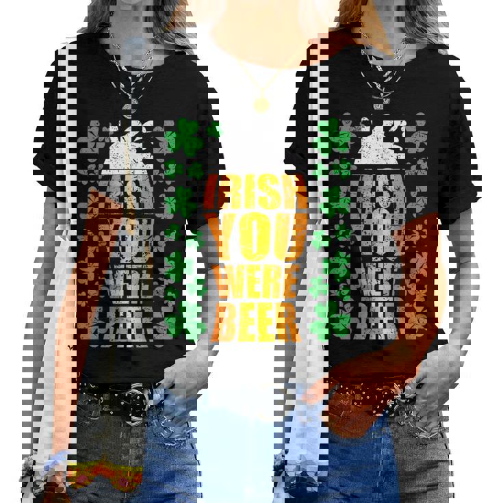 Irish You Were Beer 聖パトリックの日 ビアマグ 面白い レディースTシャツ