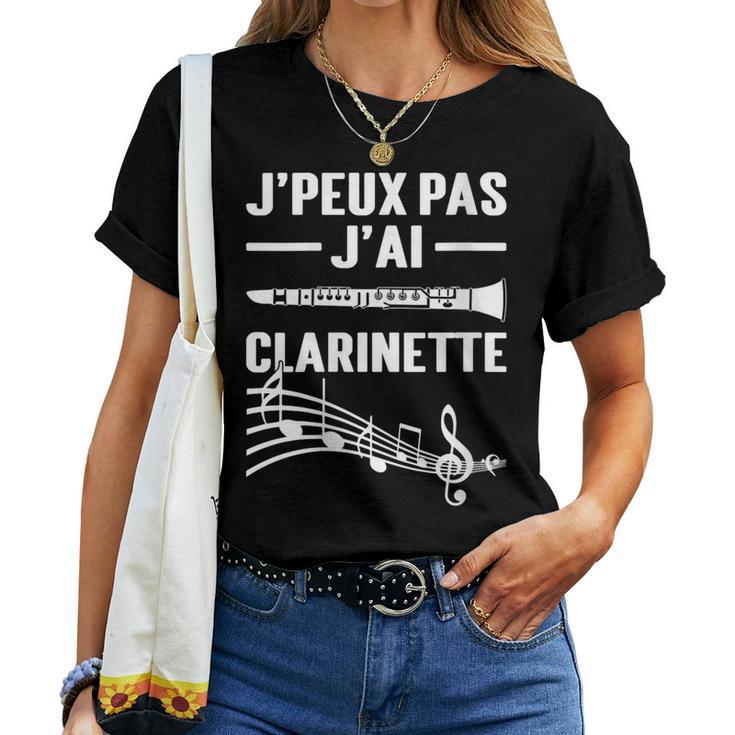 J'peux Pas J'ai Clarinette Clarinettiste Instrument Musique T-shirt femme