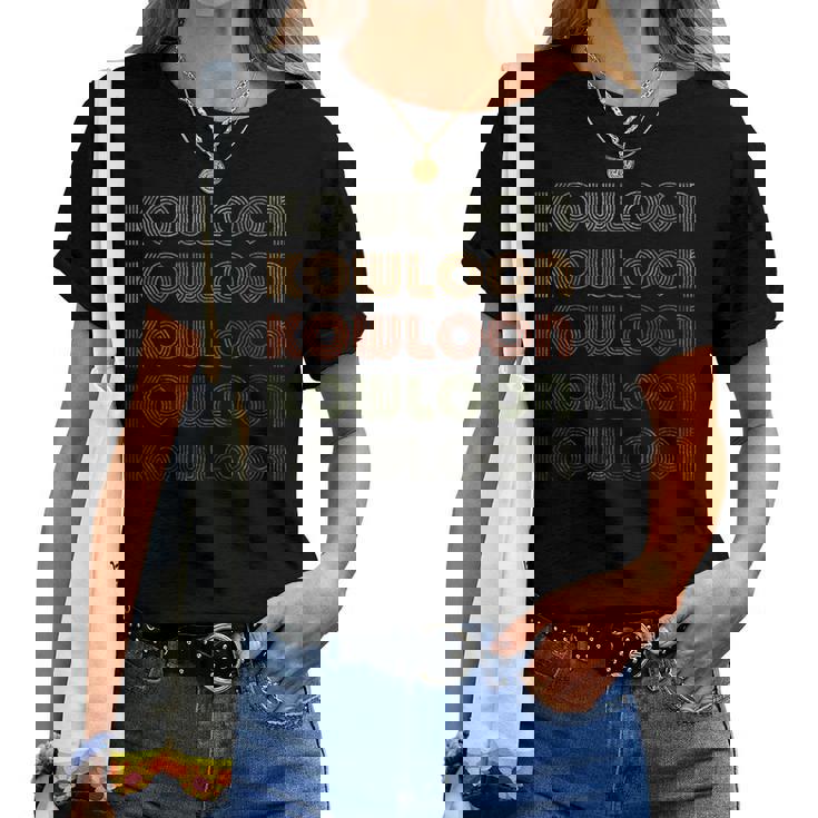 Love Heart Kowloon グランジ ヴィンテージスタイル ブラック 九龍 レディースTシャツ