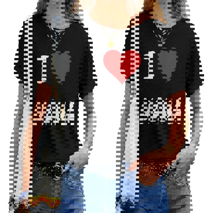 I Love Mama Children Love Heart ベビーチャイルドギフト お母さん レディースTシャツ