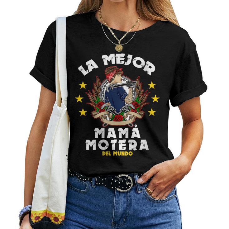 Mama Motera Intage Cuello Camiseta de mujer