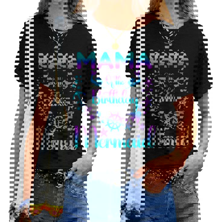 Mama Of The Birthday マーメイドファミリーマッチング レディースTシャツ