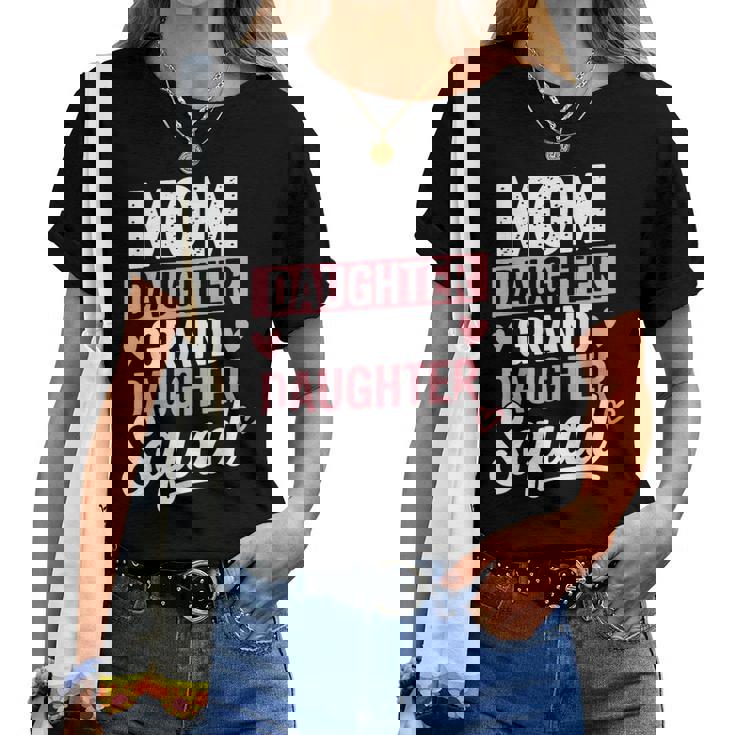 Mom Daughter Granddaughterquad マッチングママ 母の日 レディースTシャツ