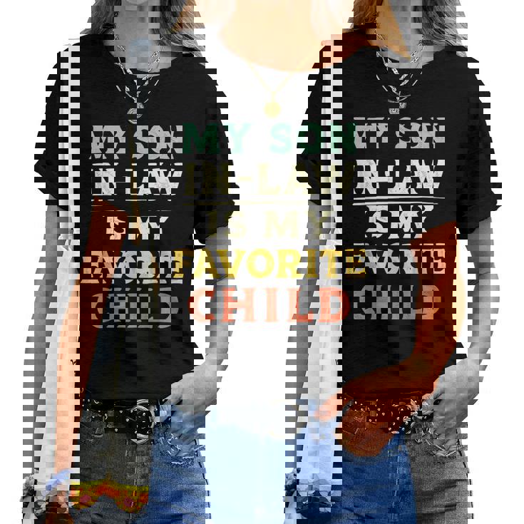 Myon In Law Is My Favorite Child Mothers Fathers Day レディースTシャツ