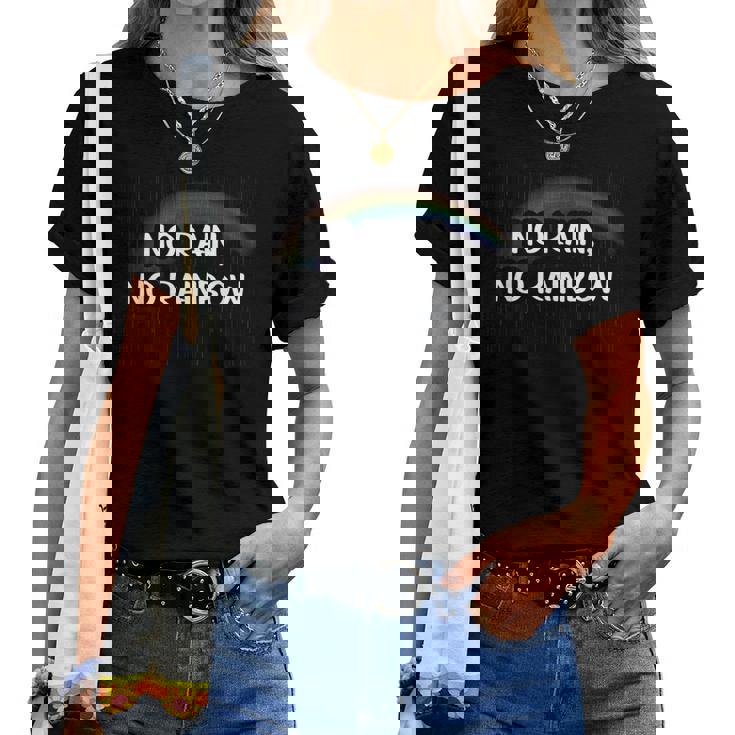 No Rain No Rainbow レディースTシャツ