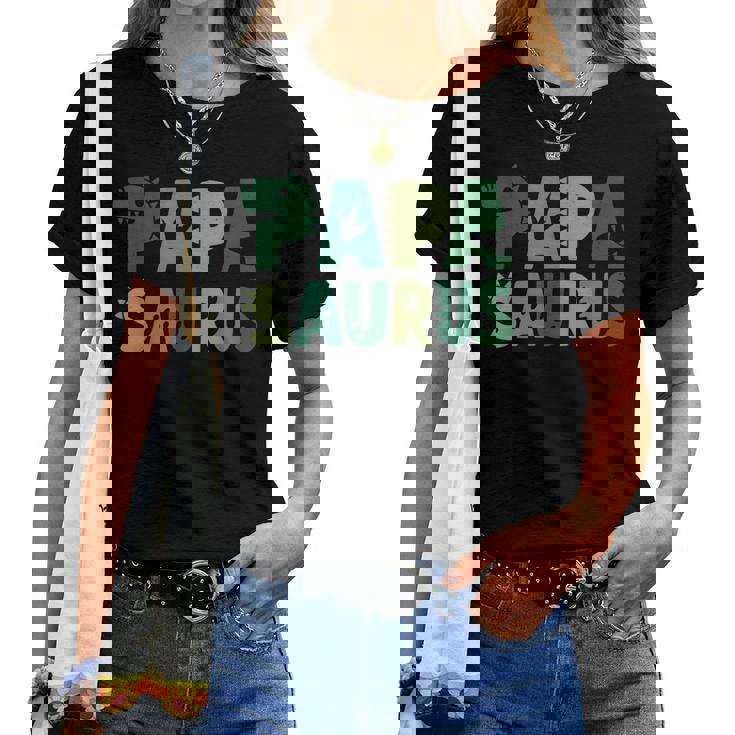 Papaaurus お揃い 家族 誕生日 恐竜 男性 女性 キッズ レディースTシャツ