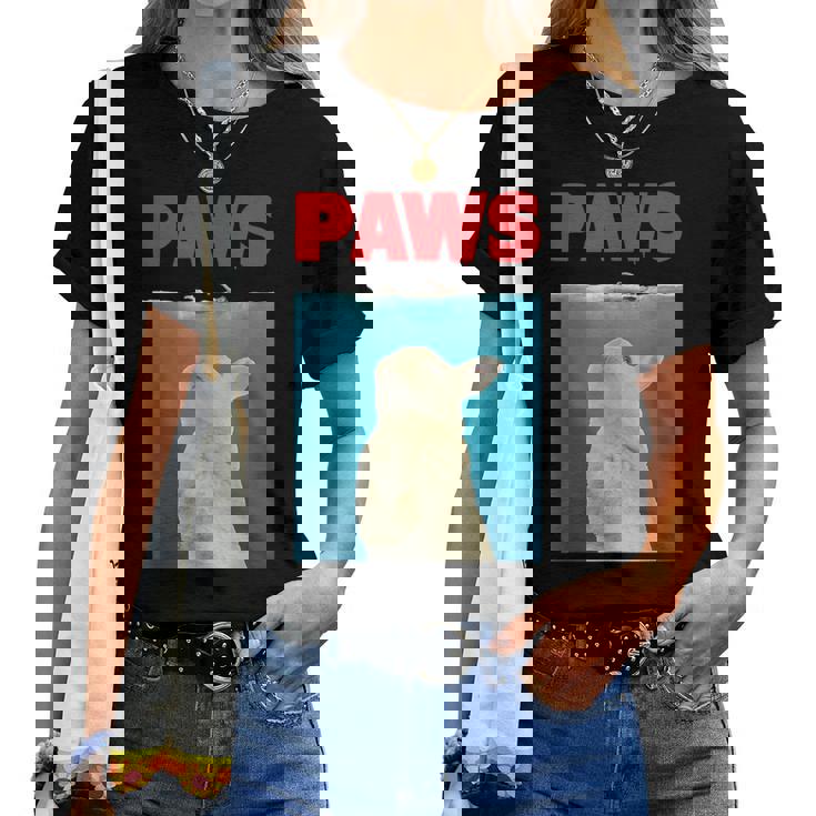 Paws Bunny 面白いパロディ ウサギ好きのギフト レディースTシャツ