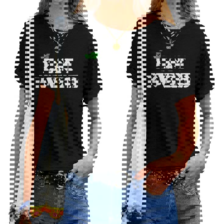 Plant Powered プラントパワー ヴィーガニズム ヴィーガン ベジタリアン レディースTシャツ