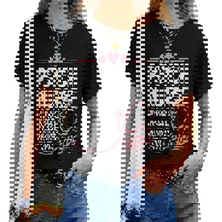 Psych Nurse Mental Health Psychiatric Nursing Appreciation レディースTシャツ