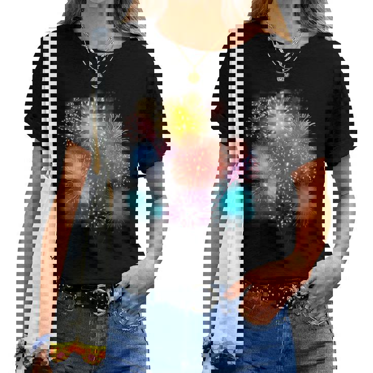 Pyrotechnics パイロマニック花火 パイロ爆発ロケット レディースTシャツ