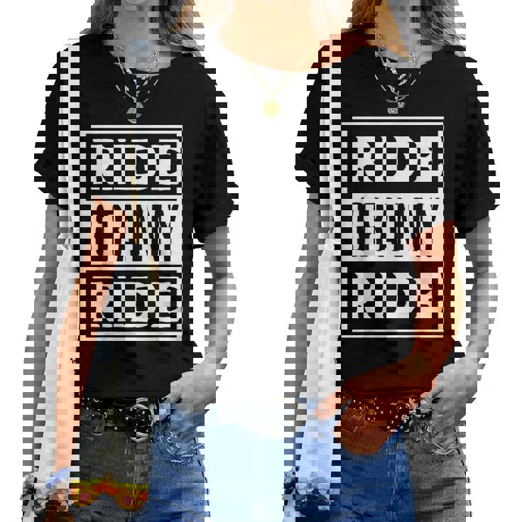 Ride Granny Ride Grandmas Rider Motorcycles Mother's Day Women T-shirt