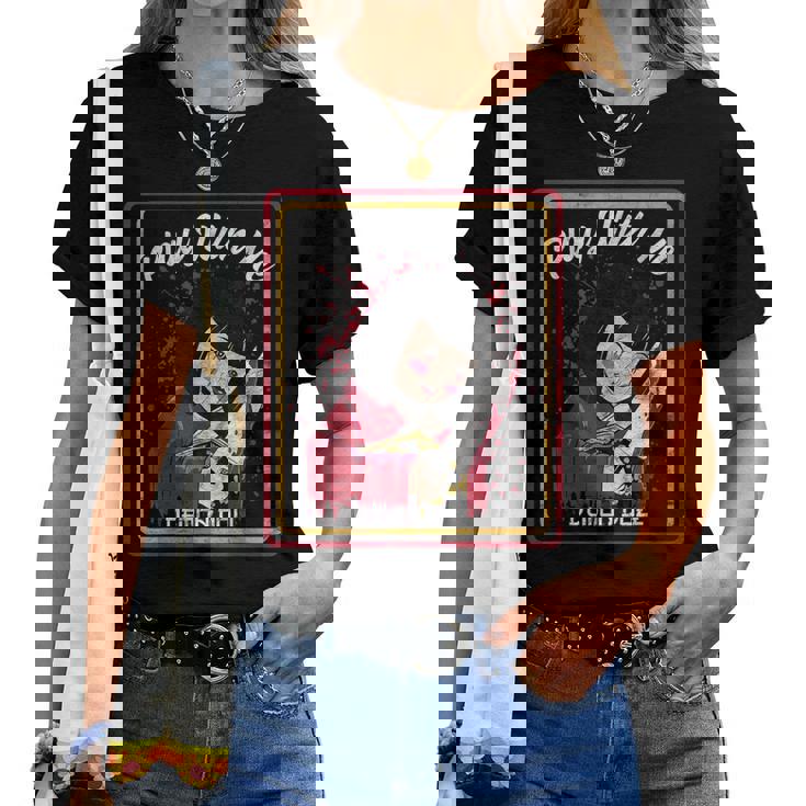 Vintage Horror Play With Me Haunted Ichimatsu Doll レディースTシャツ