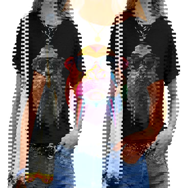 Walrus Dad Mom クールサングラス セイウチ レディースTシャツ