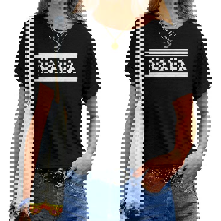 「Nana」ヘボン式「なな」「ナナ」下の名前 ローマ字 名入れ 名乗り ラテン文字 綴り レディースTシャツ