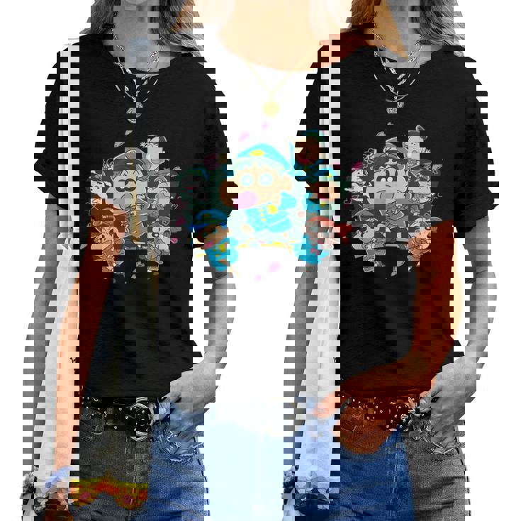 【映画】クレヨンしんちゃん 謎メキ!花の天カス学園 カスカベ防衛隊 レディースTシャツ