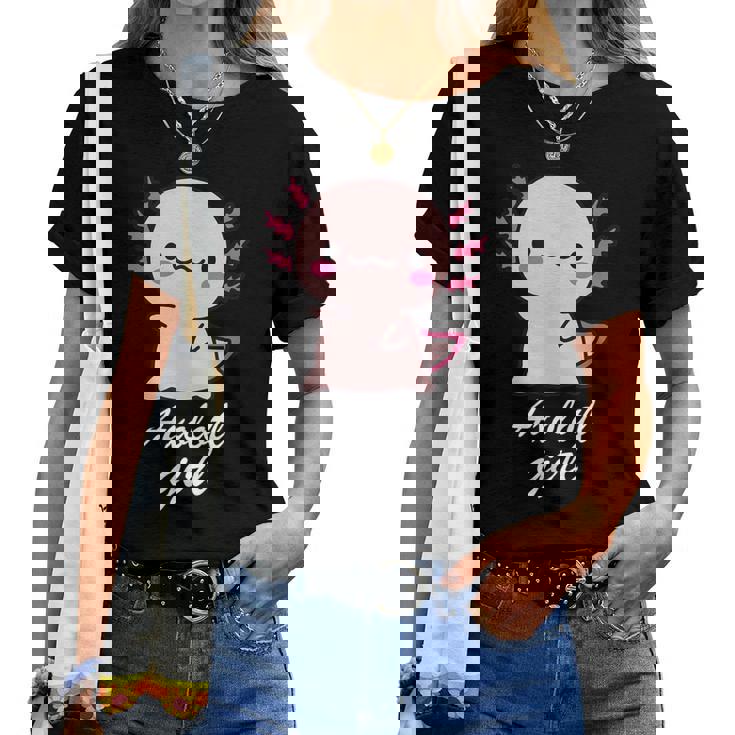 ウーパールーパーの女の子 レディースTシャツ