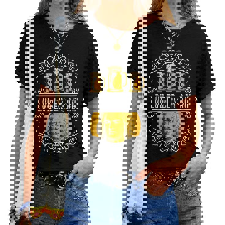 オクトーバーフェスト I Love Beer Bier & German クラシックミュージック レディースTシャツ