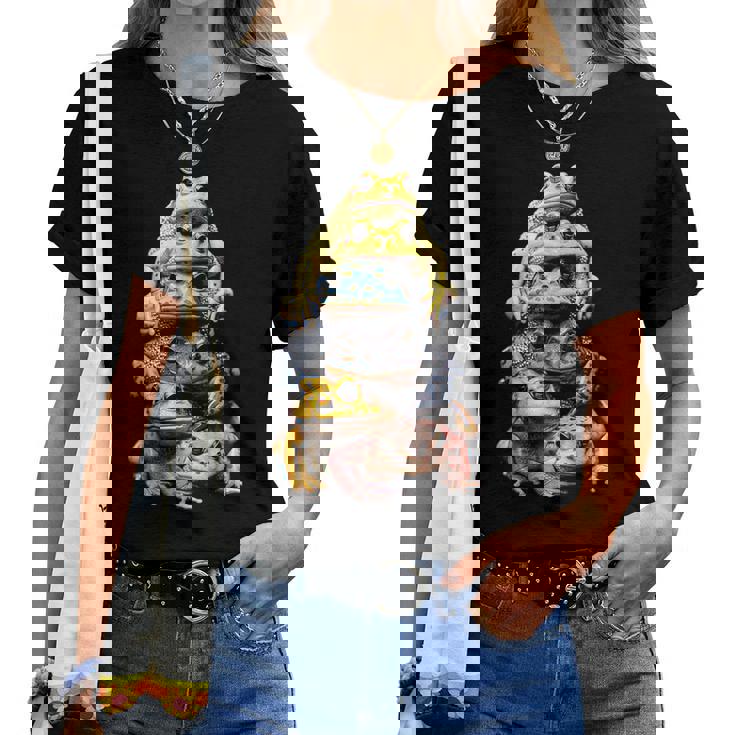 カエルキャッチャー 男の子 女の子 カエルハンター 動物 恋人 カエル レディースTシャツ