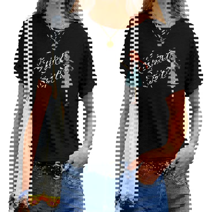 キンドレッドスピリッツ 赤髪三つ編みの女の子 レディースTシャツ