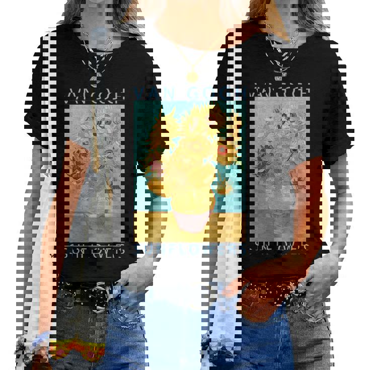 ゴッホ 面白いtシャツ ひまわり 名作 アート 花 印象派 絵画 メンズ レディース 服 美術 油彩画 レディースTシャツ