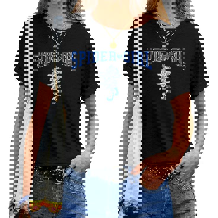 スパイダー・ガールpider Girl 青 レディースTシャツ