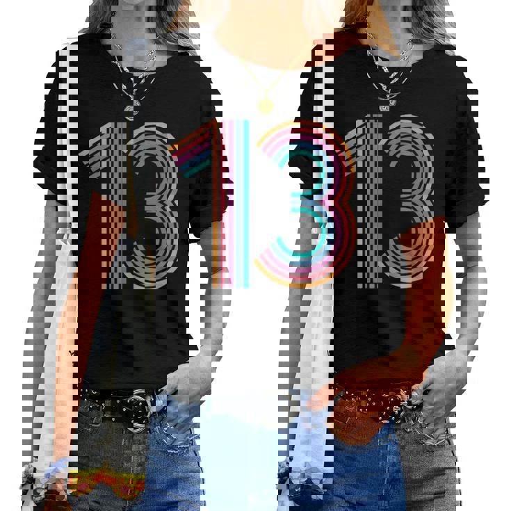 ナンバー13 13周年 男の子 女の子 13歳の誕生日 レディースTシャツ