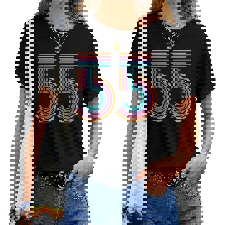 ナンバー55 五十五周年 男性 女性 55歳 誕生日 レディースTシャツ