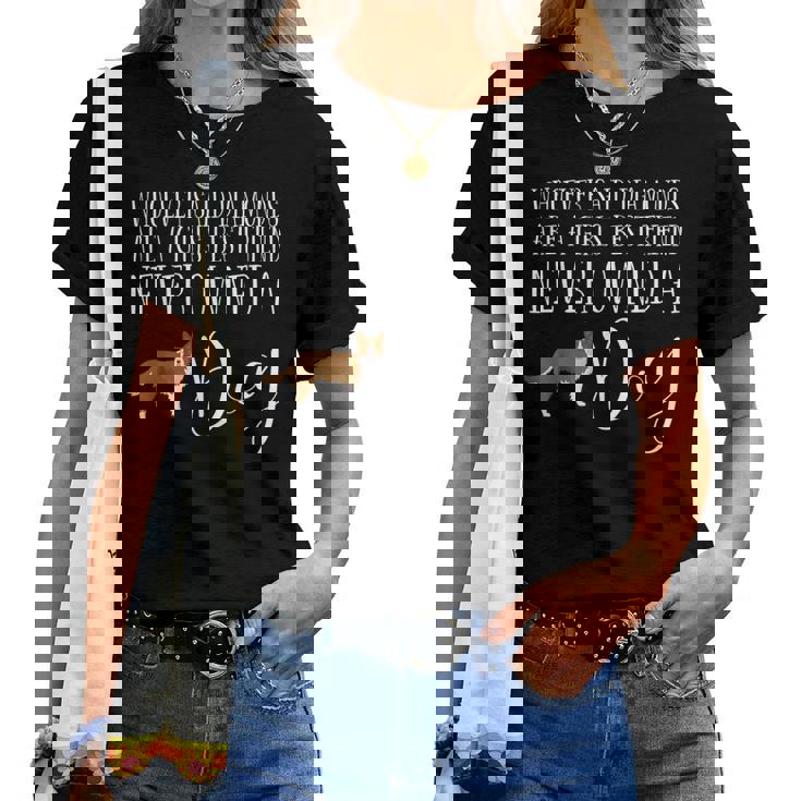 ボーダーコリー ギフト 犬 レッド オレンジ ブラウン 女の子 親友 レディースTシャツ