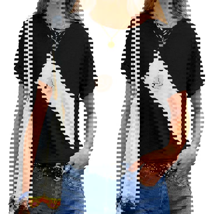 レトロ、ラマ、アルパカのデザイン。男性、女性、子供用。 レディースTシャツ