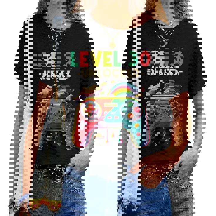 レベル 30歳 男性 女性 ゲーミング 30代 30歳 誕生日 レディースTシャツ