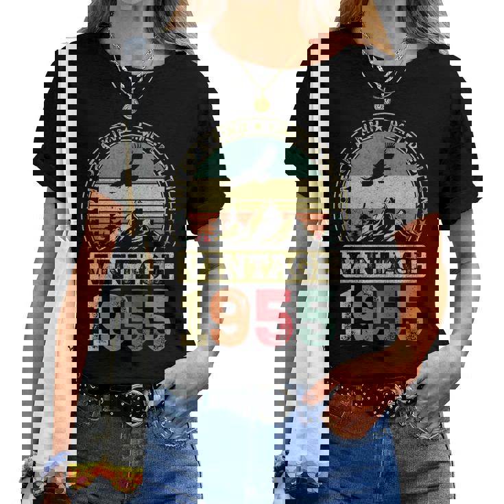 ヴィンテージ 1955 ギフト 男性 女性 長寿祝い 1955年生まれ 還暦祝い ユニークな誕生日プレゼント レディースTシャツ