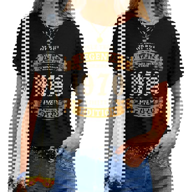 ヴィンテージ 1970 ギフト 男性 女性 長寿祝い 1970年生まれ ユニークな誕生日プレゼント レディースTシャツ