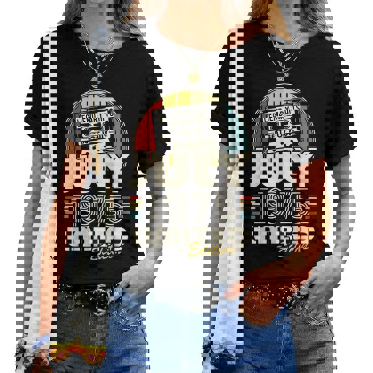 ヴィンテージ誕生日 50歳 男性 女性 1975年7月生まれ レディースTシャツ