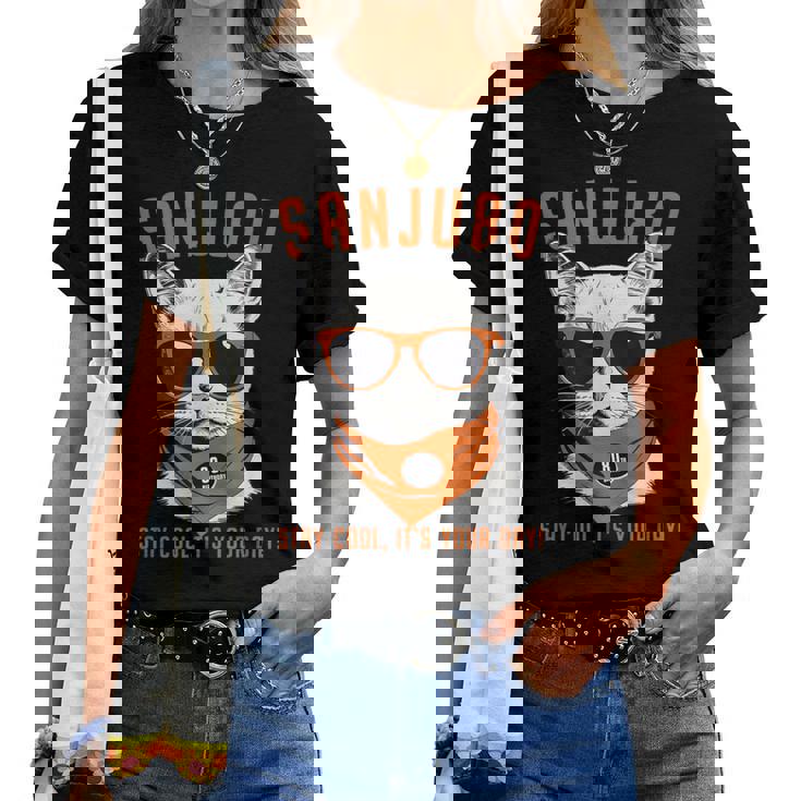 傘寿祝い ねこ サングラス 父 男性 女性 母 猫好き 傘寿 お祝い 80歳 おもしろ おもろい かっこいい レディースTシャツ