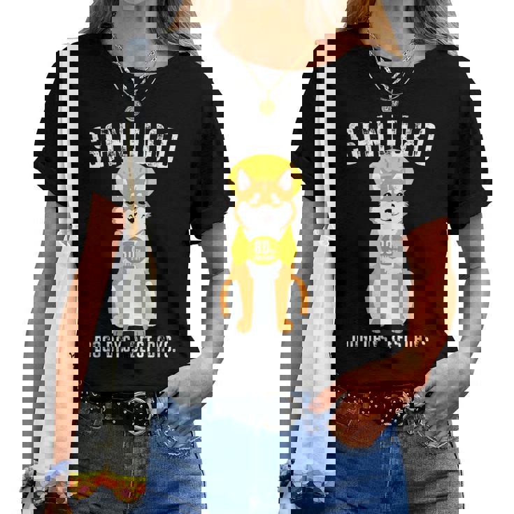 傘寿祝い 犬 柴犬 ちゃんちゃんこ 男性 女性 犬好き 80歳 Dog Days Best Days レディースTシャツ