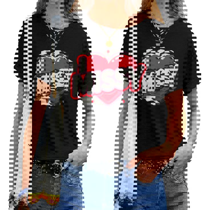 名前入り Missy I Love Missy レディースTシャツ