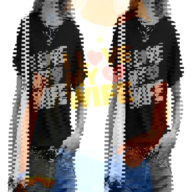 夫 妻 引用 I Love My Wifeays For Lover Husband レディースTシャツ
