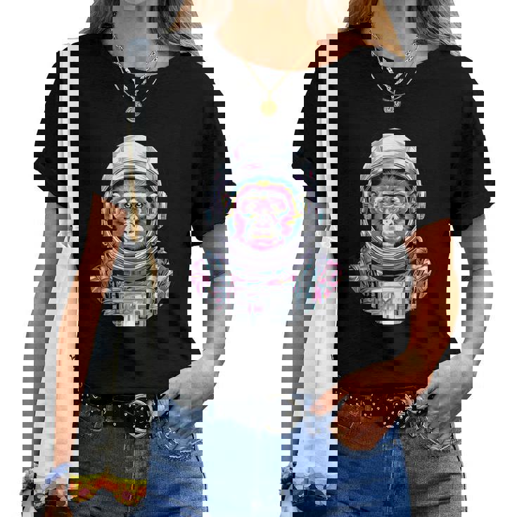 宇宙飛行士 猿 やってる 猿 惑星 科学 ギャグ 女性 男性 レディースTシャツ