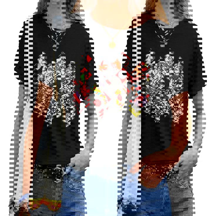 日本の伝統工芸品 花札 男性 女性 レディースTシャツ